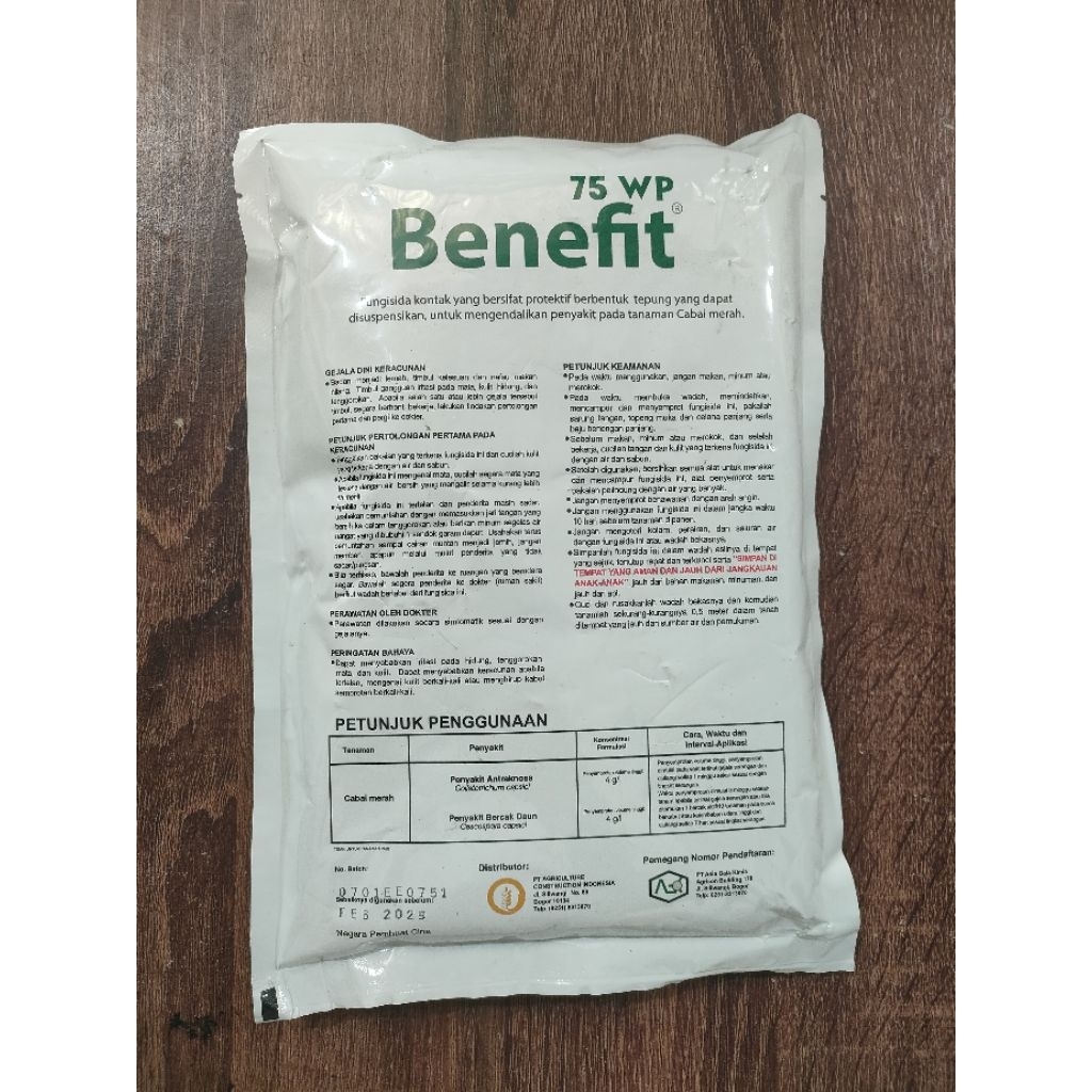 Jual Fungsida Benefit 75 wp | zinc+++ | 500 g | efektif untuk ...