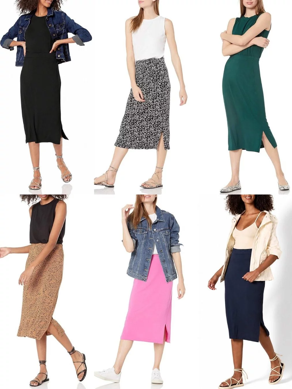 Rok Midi Bahan Jersey AMZ Pull-On Knit Midi Skirt - 2441