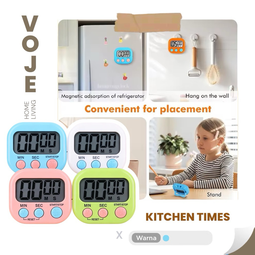 Jual VOJE - Timer Digital LCD Presisi Milisecond Magnet & Stand On Off ...