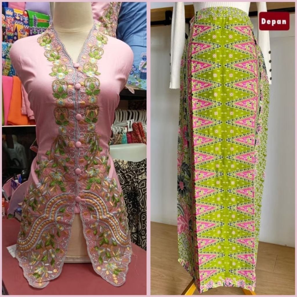 Jual FK- Set encim bordir jumbo // baju encim pakaian tradisional ...