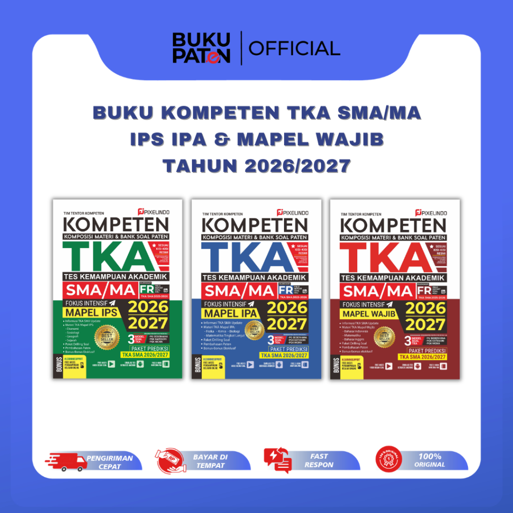 Jual BUKU PATEN Buku Kompeten TKA IPA, IPS, Mapel Wajib SMA/MA 2026/ ...