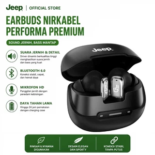 Jeep JP-EW119 TWS Bluetooth 6.0 Earphone ENC Noise Reduction, Gaming Mode, Suara Jernih Bass