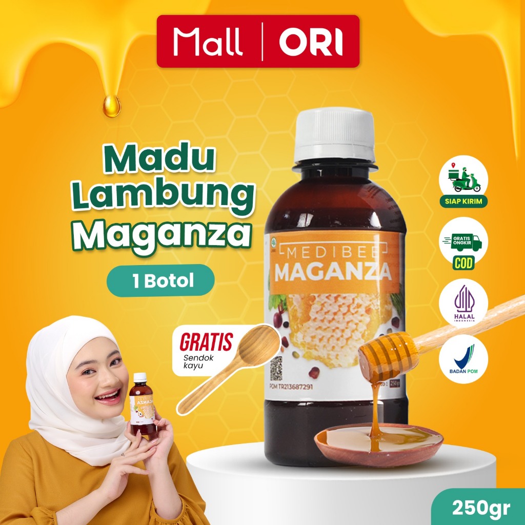 Madu Lambung Maganza - Madu Untuk Meredakan Masalah Asam Lambung, Maag & Gerd | BPOM & HALAL