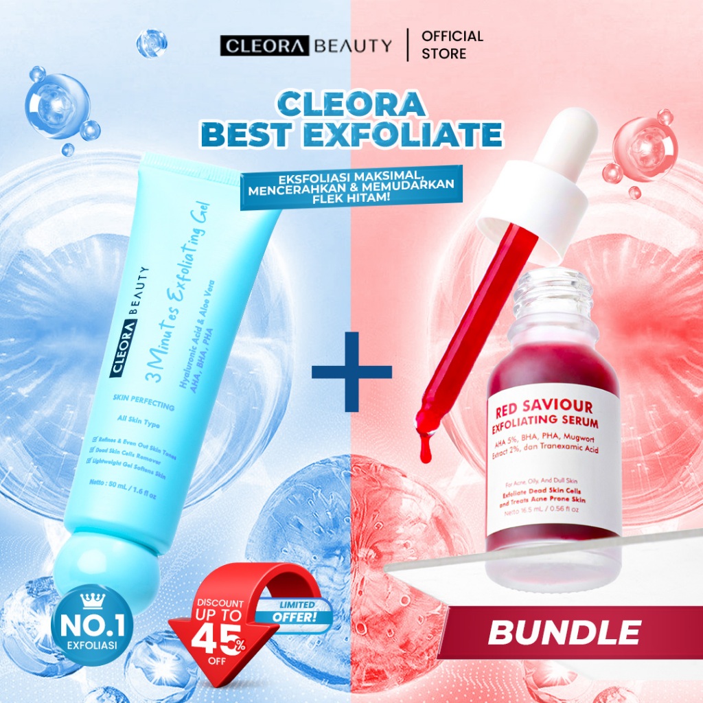 Jual [BUNDLE HEMAT] Cleora Best Exfoliate Special Bundle Red Saviour ...