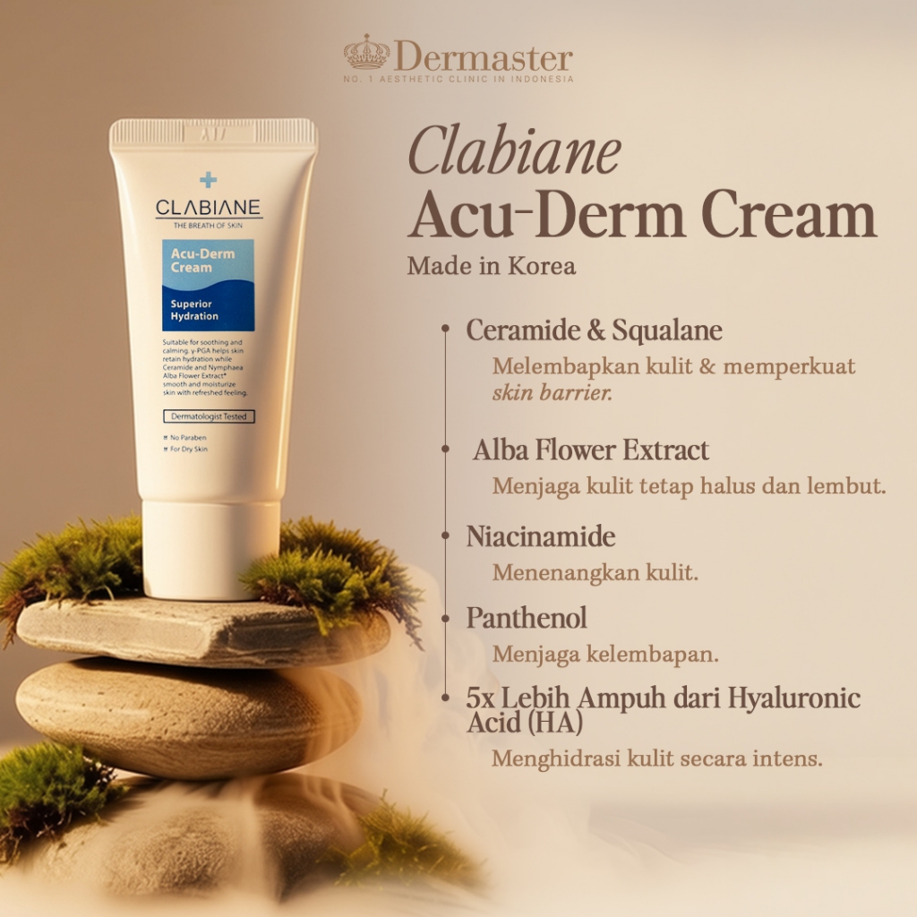 Jual Dermaster Moisturizer Clabiane Acu-Derm (40 ml) | Shopee Indonesia