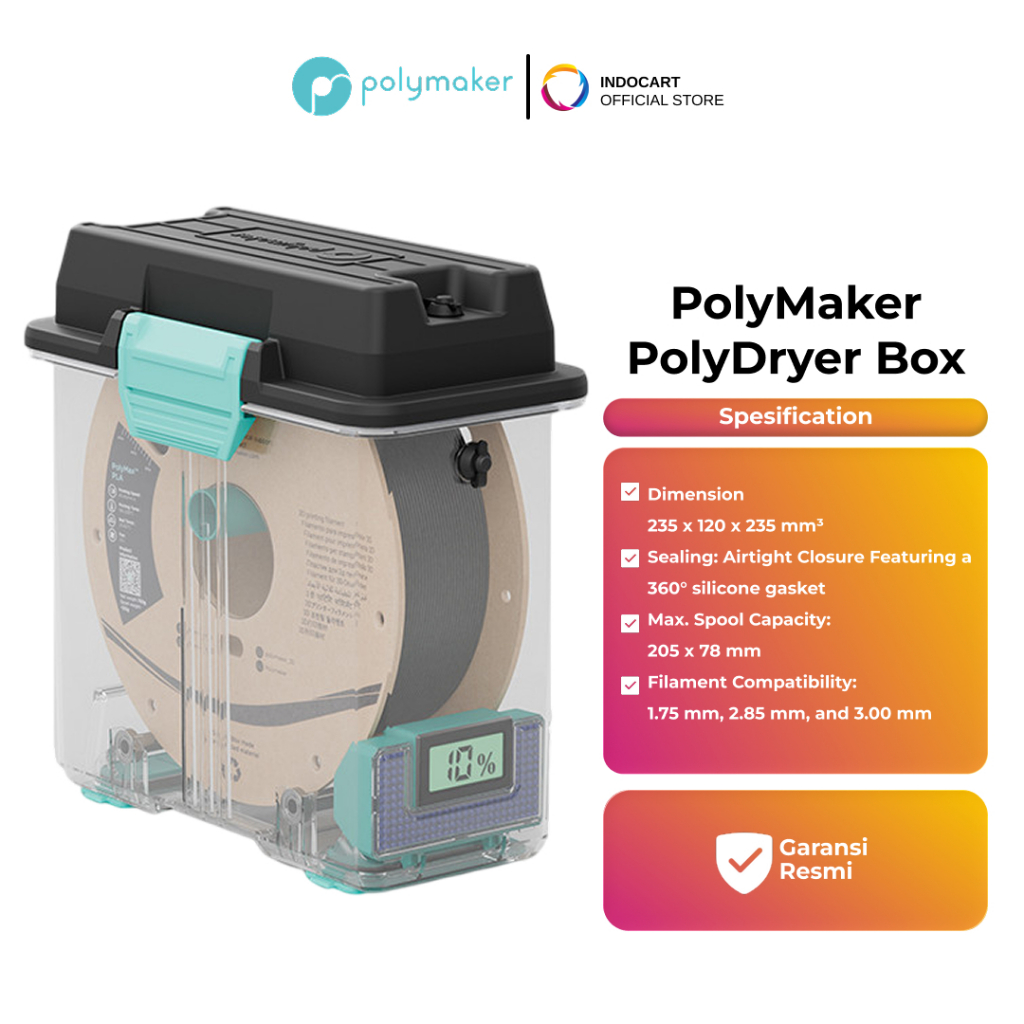 Jual PolyMaker PolyDryer Box 3D Printer Filament Safe Storage of ...