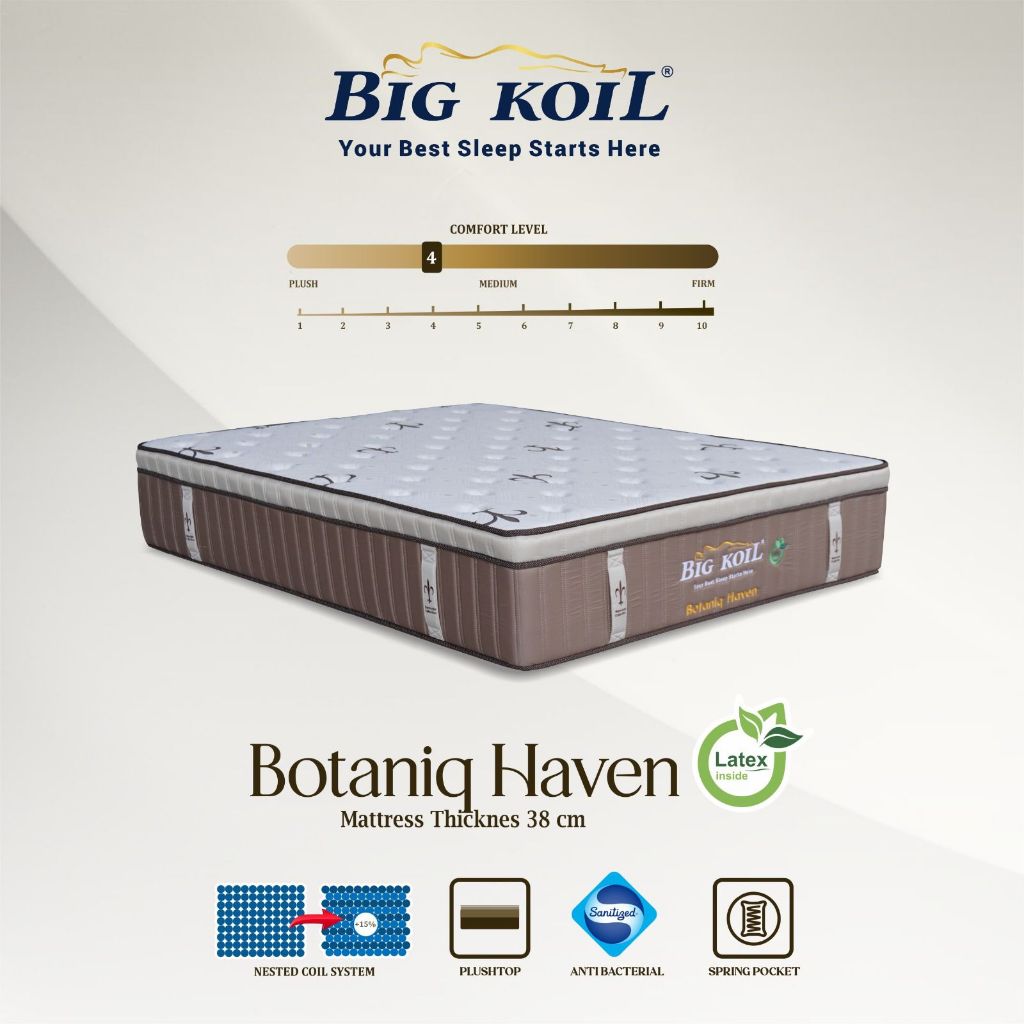 Jual Springbed Bigland Big Koil Botaniq Heaven Pocket Spring With Latex ...