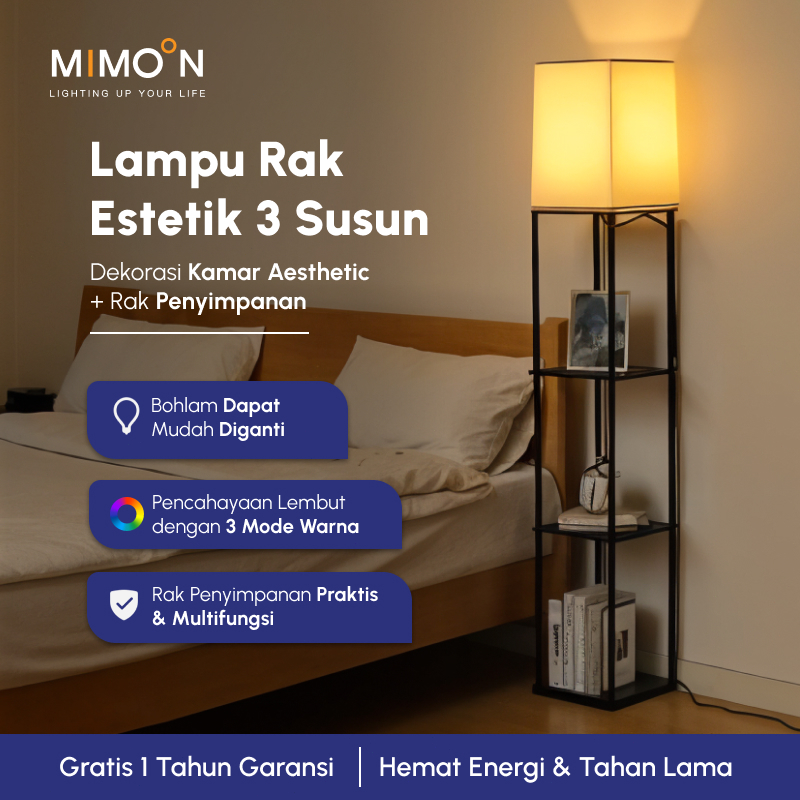 Jual MIMOON Standing Lamp Lampu Standing Lampu Sudut Rak Lampu Ruang ...