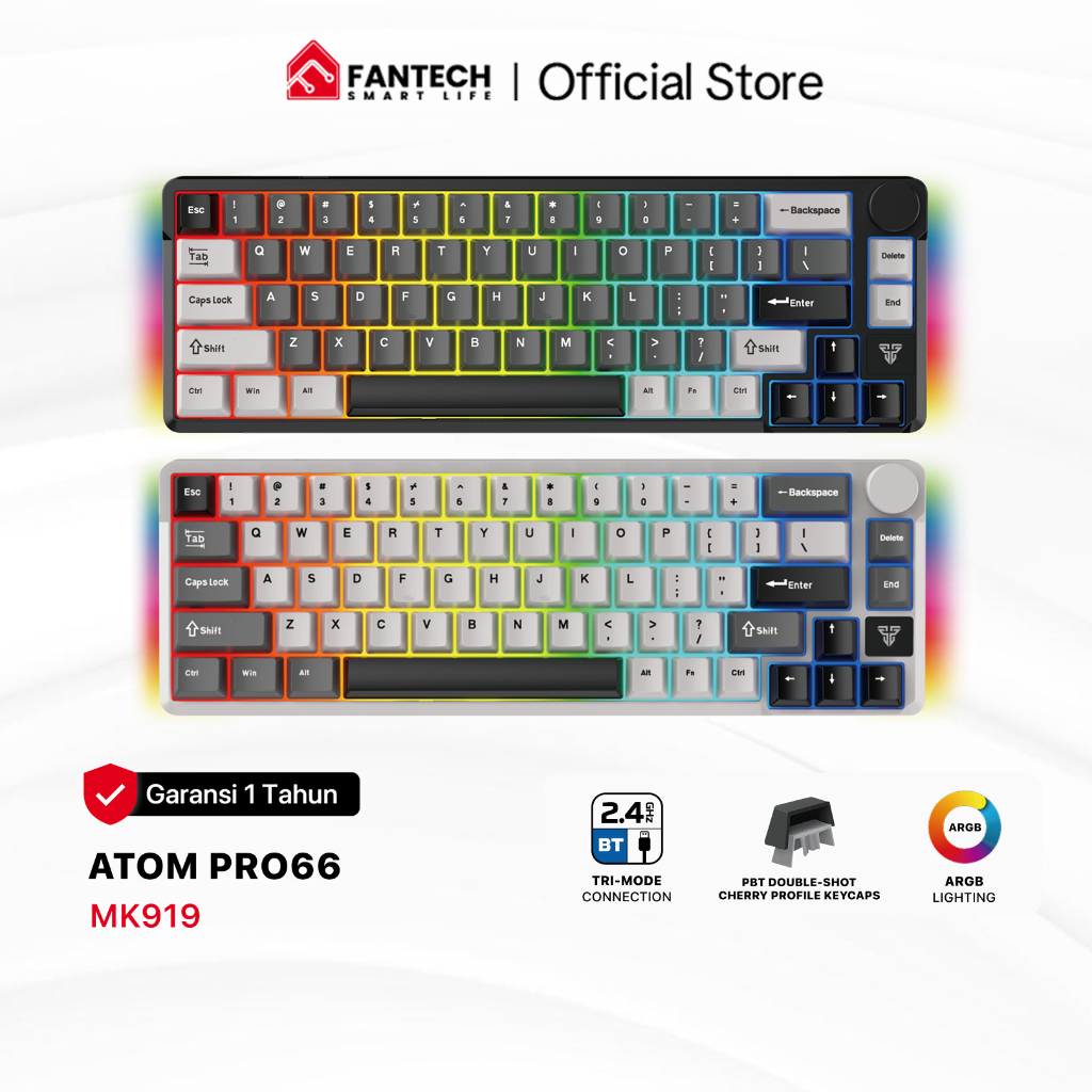 Jual Fantech ATOM PRO 66 MK919 Layout 65% Cherry Profile Wireless ...