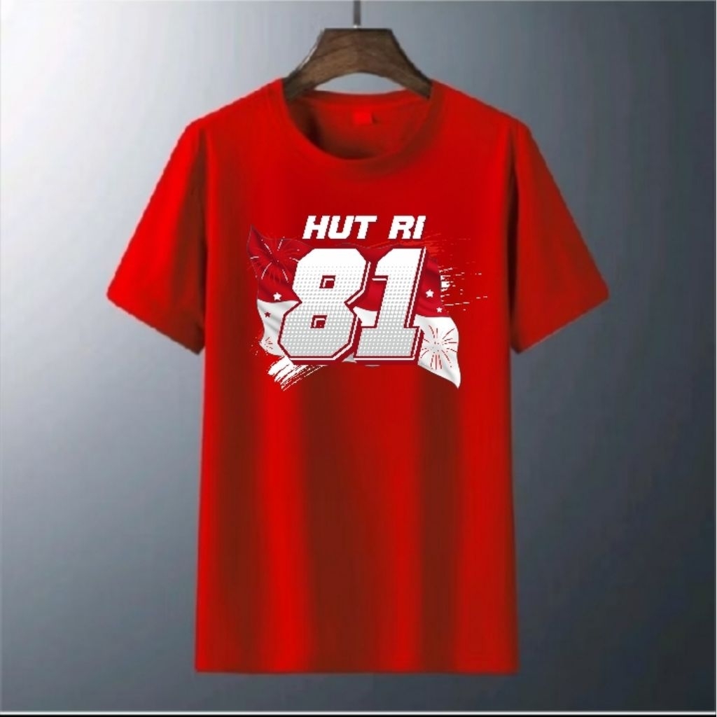 Kaos HUT RI Ke 81 / Kaos 17 agustus  kaos kemerdekaan dewasa pria wanita / Kaos Murah