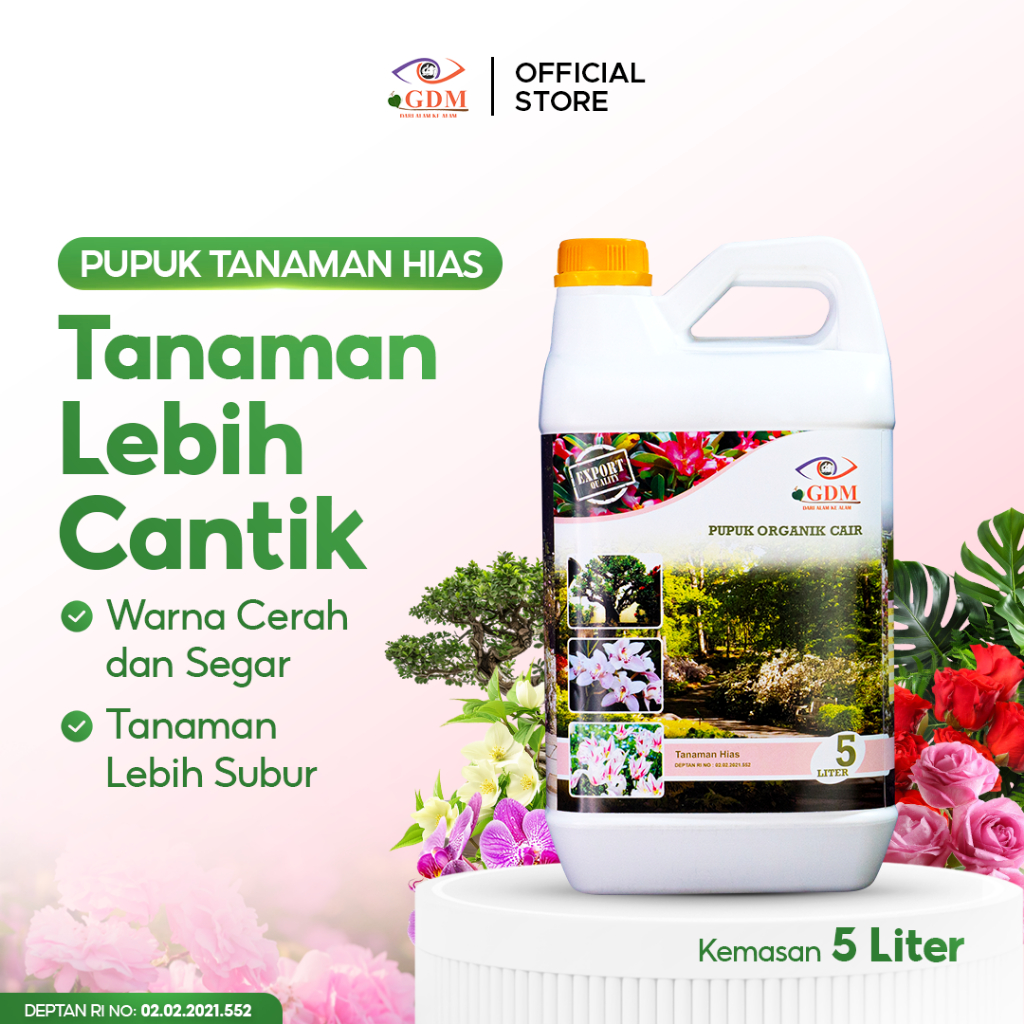 GDM Pupuk Tanaman Hias 5L | Super Hemat untuk Kolektor & Nursery | Tanaman Lebih Indah & Subur