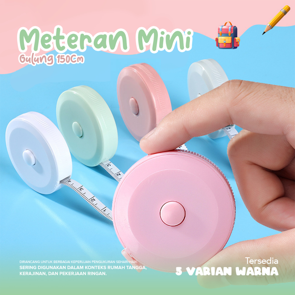 Jual Meteran Mini 150Cm Pengukur Lingkar Perut Baju Jahit Measure Tapes ...