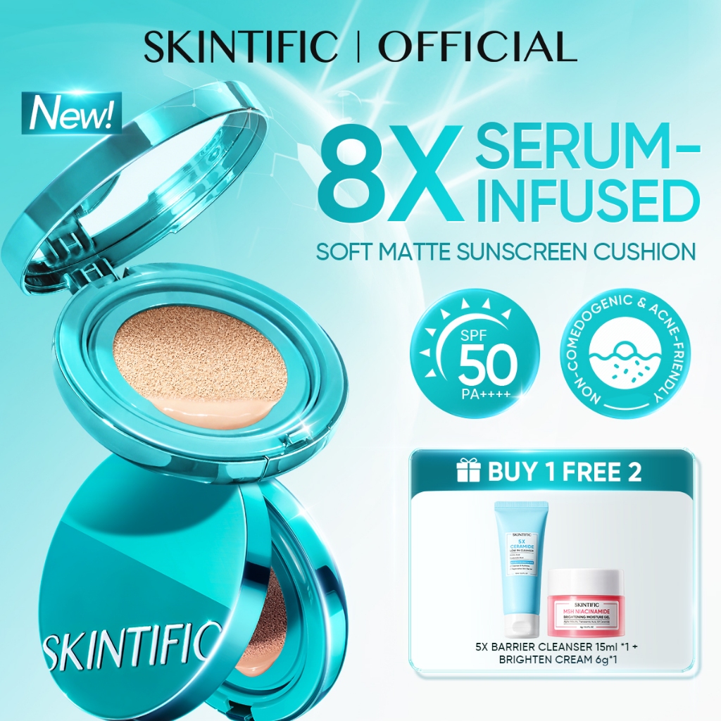 SKINTIFIC Serum Matte Cushion SPF50