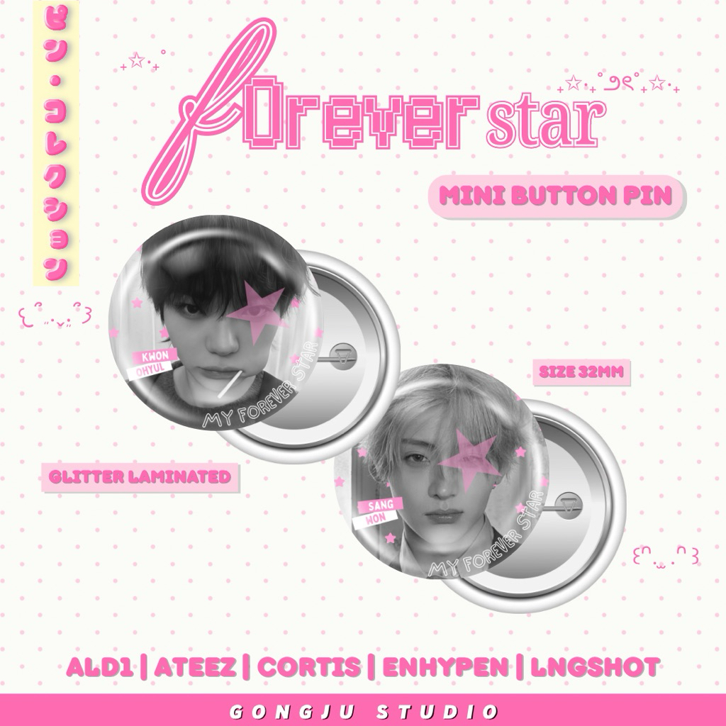 Jual GONGJU STUDIO | [ COD ] FOREVER STAR KPOP MINI BUTTON PIN ATEEZ ...