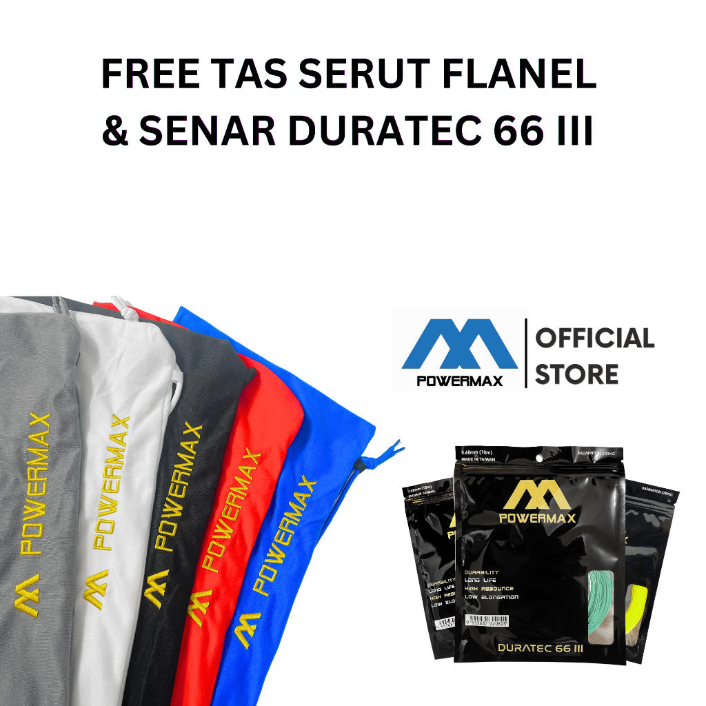 Jual POWERMAX Paket Hemat Bundling Tas Serut Flanel Power Max Gratis ...