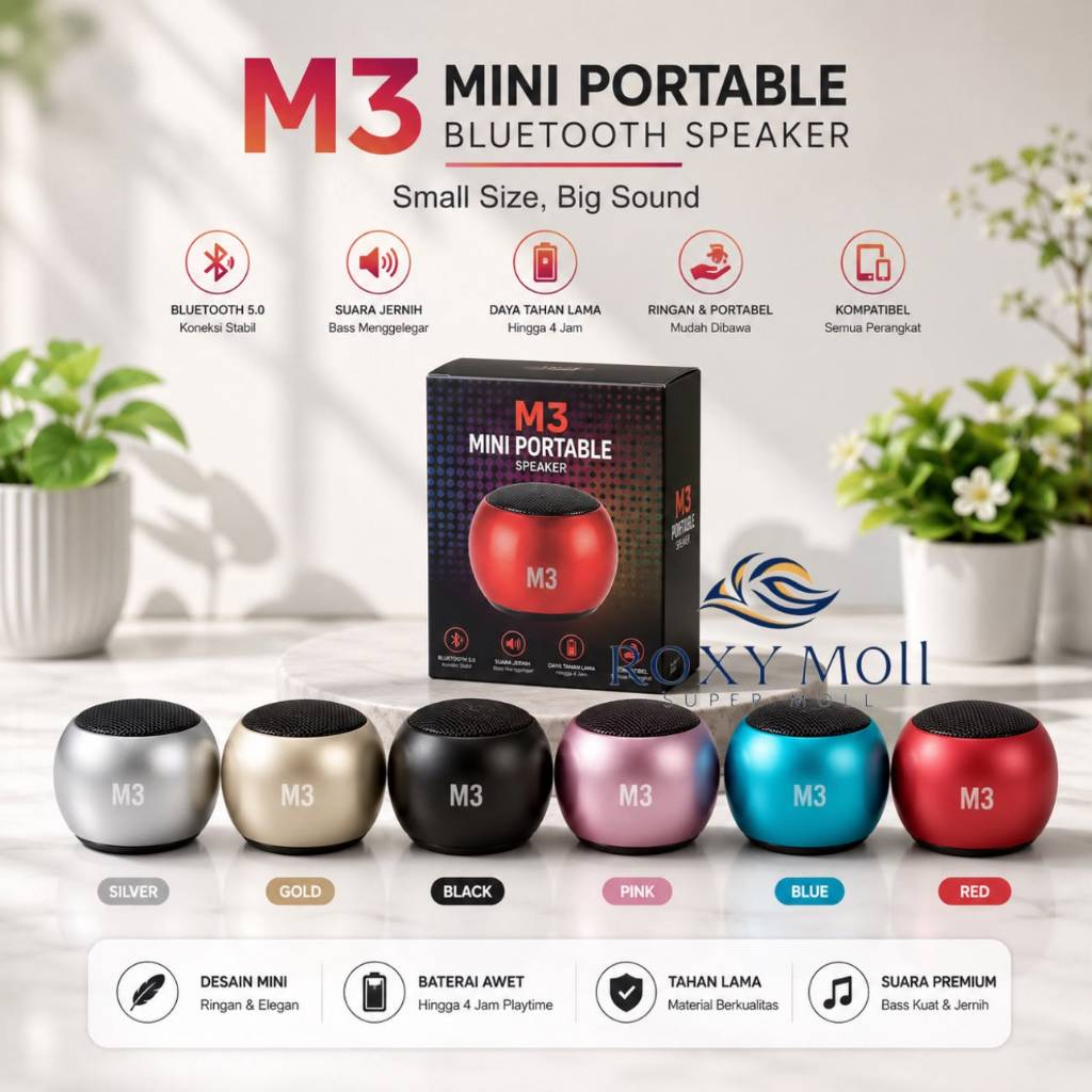 Jual (Free Tali) New J M3 Mini Boombox Speaker Mini Bluetooth Portable ...