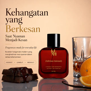 HVM Delicious Intensely Parfum Unisex Extrait de Parfum Original Dark Chocolate Vanilla Sweet Gourmand Tahan Lama 12 Jam Parfum Pria Wanita