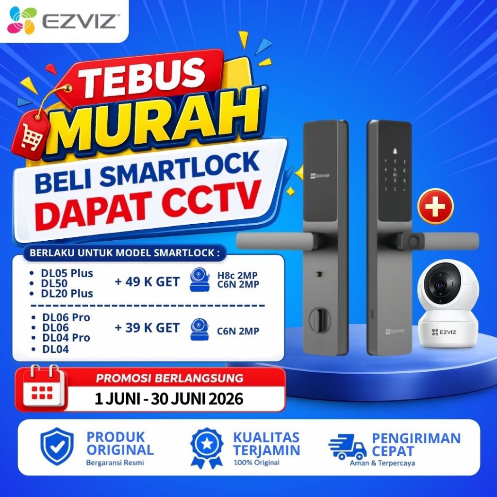 Jual Ezviz DL06 Pro Smart Dual-Sided Fingerprint Lock | Shopee Indonesia