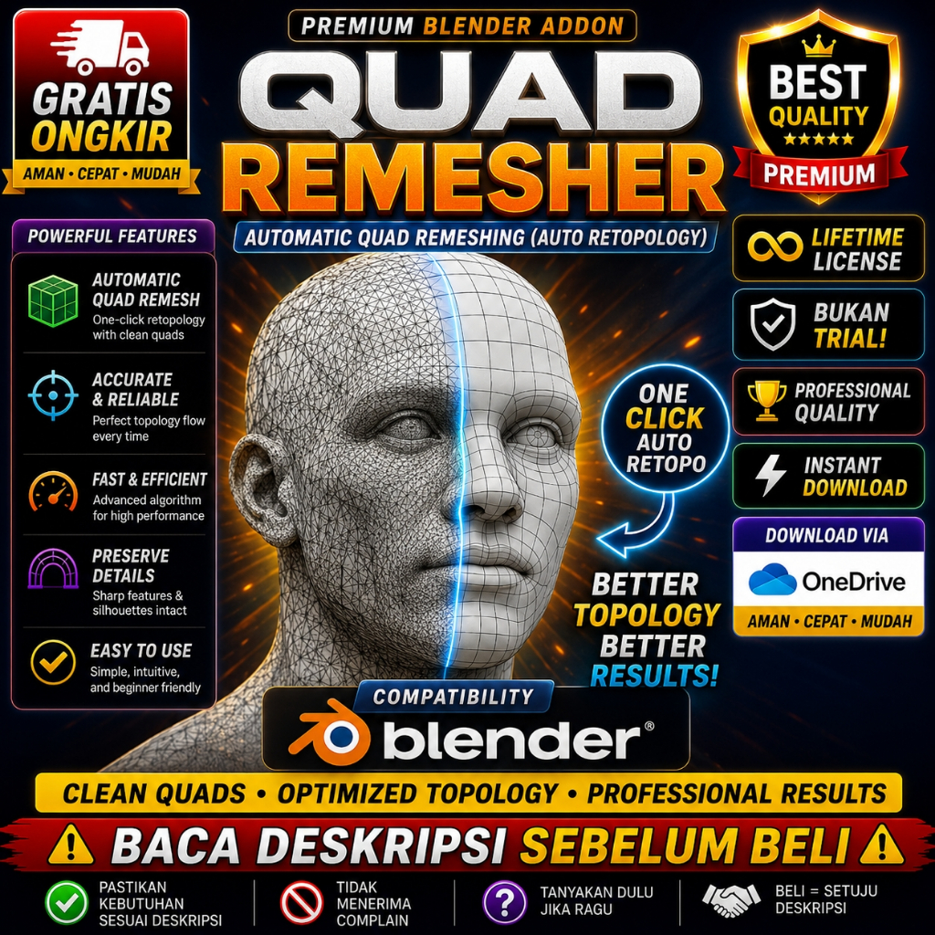 3D Blender - Quad Remesher 1.3 - 290725