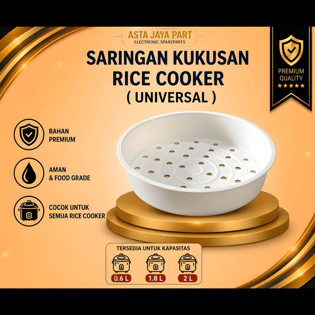 Jual Saringan Kukusan Rice Cooker 0.6 - 0.8 - 1.8L - 2L Universal 22cm ...