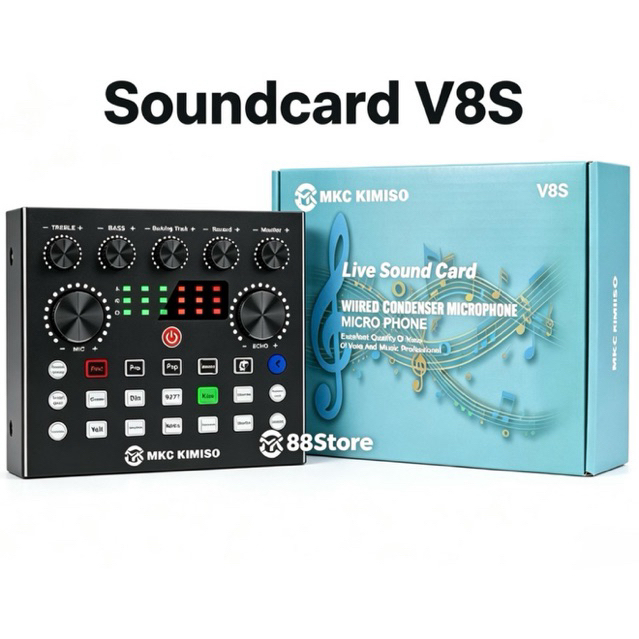 Jual Soundcard USB Eksternal V8S Bluetooth Audio 112 Suara Elektronik ...