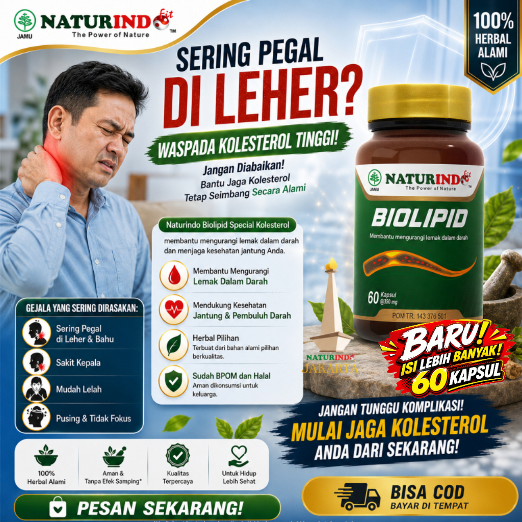 Obat Herbal Penurun Kolestrol Obat Kolestrol Herbal Menurunkan Kolesterol Biolipid Naturindo JAMU KOLESTROL LEMAK DARAH TLEGESERID  BIOLIPID Naturindo
