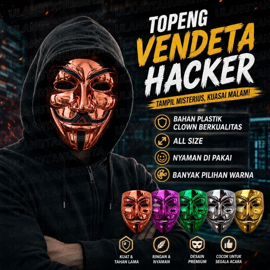 Jual Topeng Hacker,Topeng Vendetta ,Topeng Anonymous,Topeng kumis pak ...