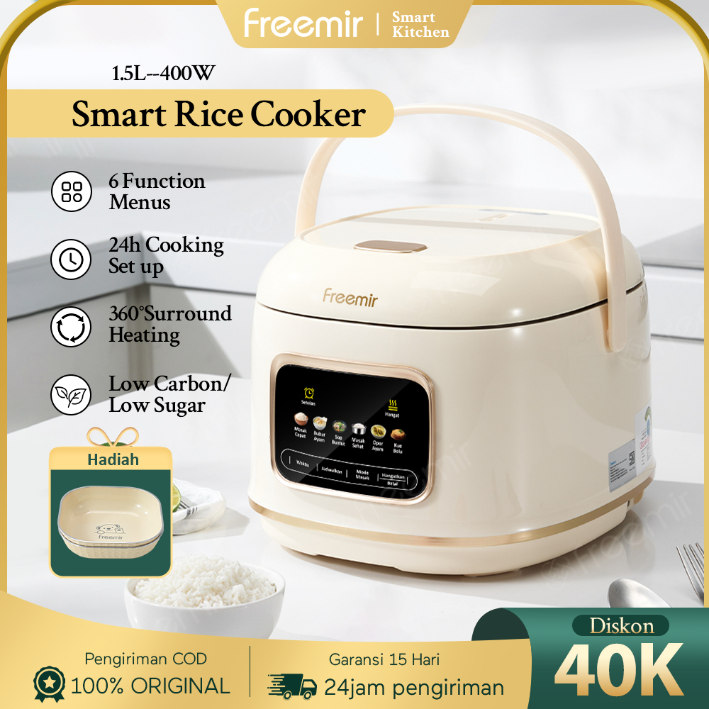 Jual NEW freemir electric Smart Rice Cooker Design Stylish 1.5L low ...