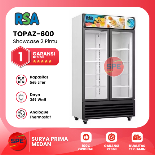 Jual SHOWCASE 2 PINTU RSA KAPASITAS 568 LITER TOPAZ-600 GARANSI RESMI ...