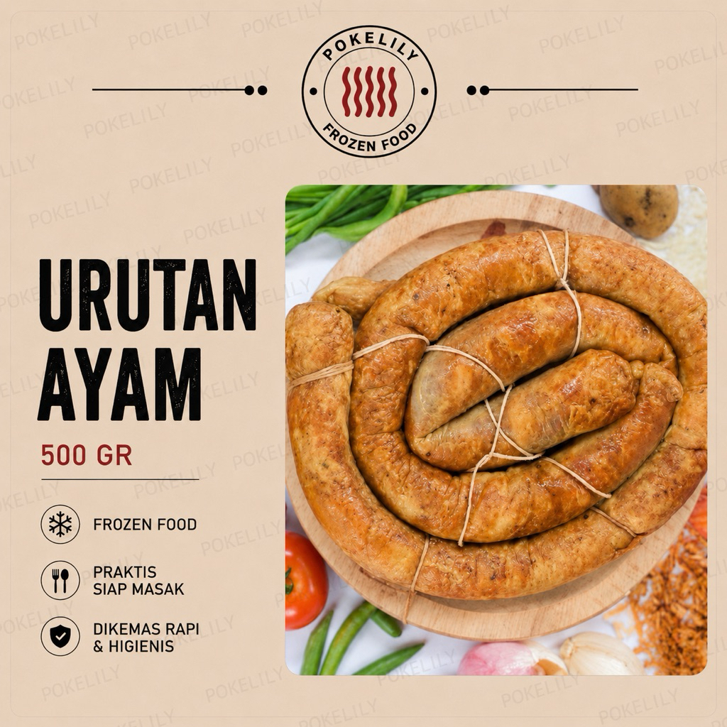 Jual URUTAN AYAM 500 GR BALINESE CHICKEN SAUSAGE URUTAN SOSIS BUMBU ...