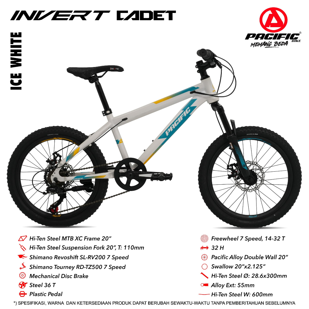 Jual Sepeda Mtb 20 inch Pacific invert CADET Rem Cakram Terbaru ...