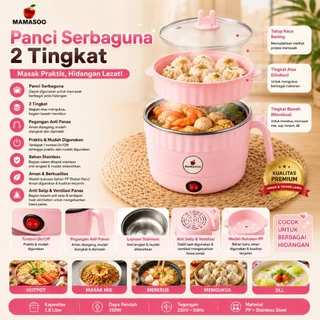 Mamasoo Panci Listrik Multifungsi 1.8L Anti Lengket