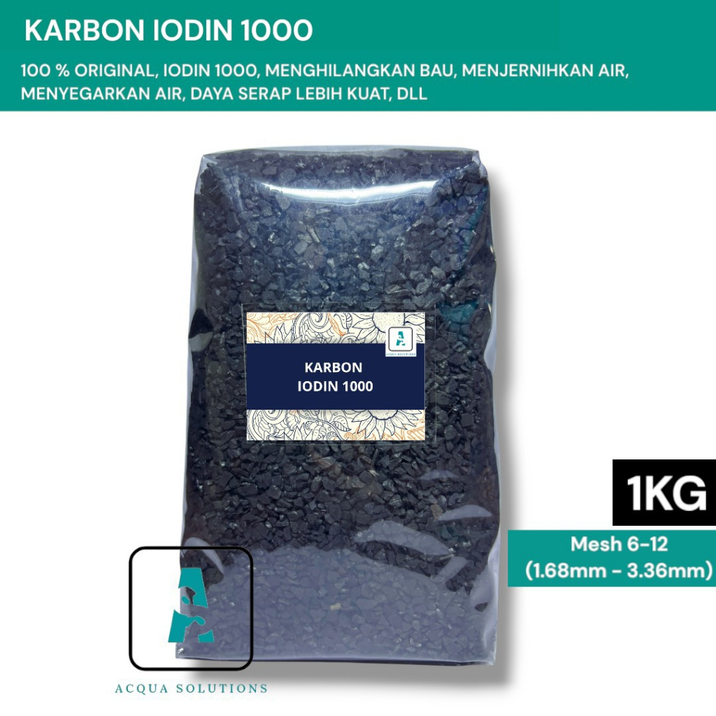 Karbon Media Filter Air  IODINE 1000 Mesh 6-12 1Kg