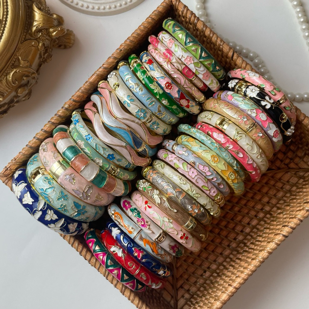 Jual Eyang Punya | Vintage Enamel Bangle Cloisonne gelang antik cantik ...