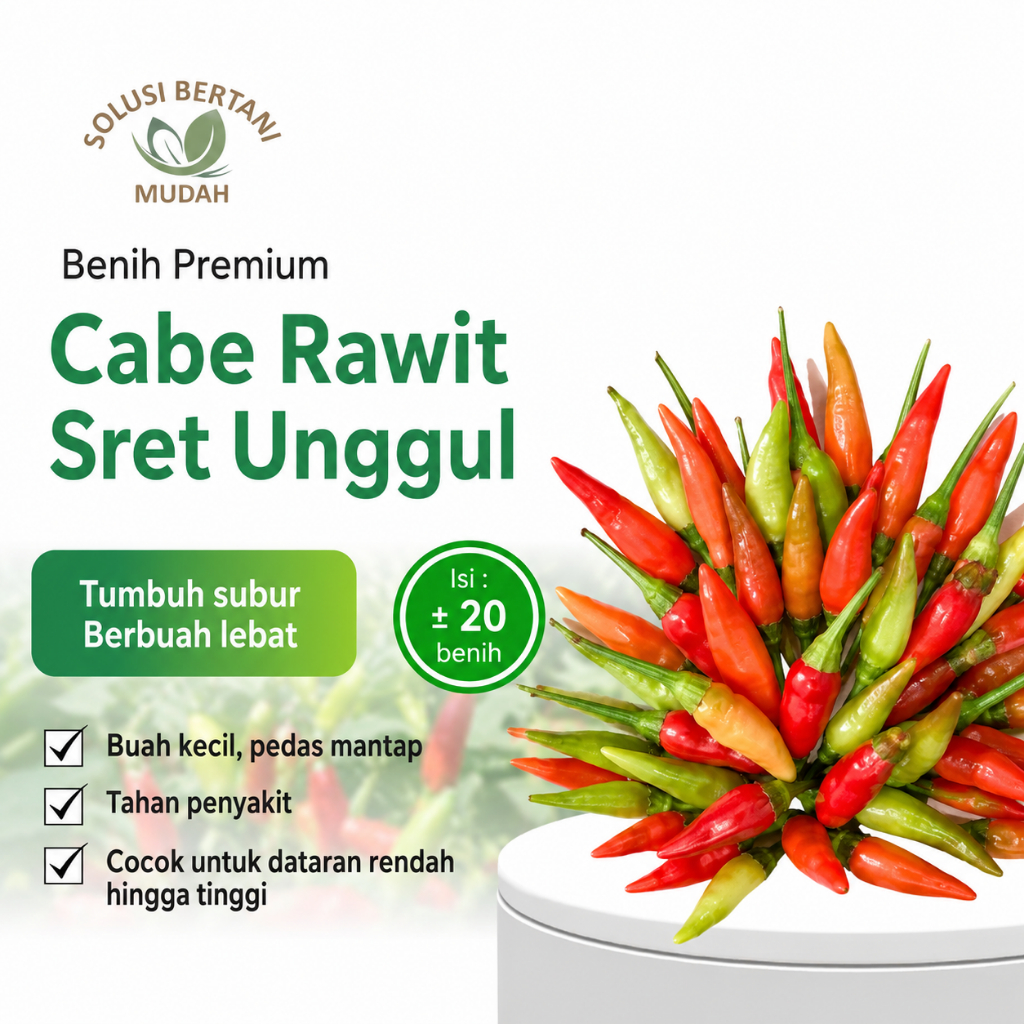 Bibit Cabe Rawit Sret Unggul  Premium | Benih Sayuran Unggul