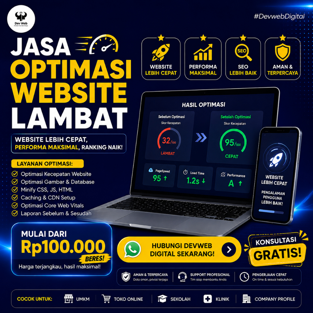 Jasa Optimasi Website Lambat WordPress | Website Lemot | Speed Up Website | Optimasi Kecepatan Website