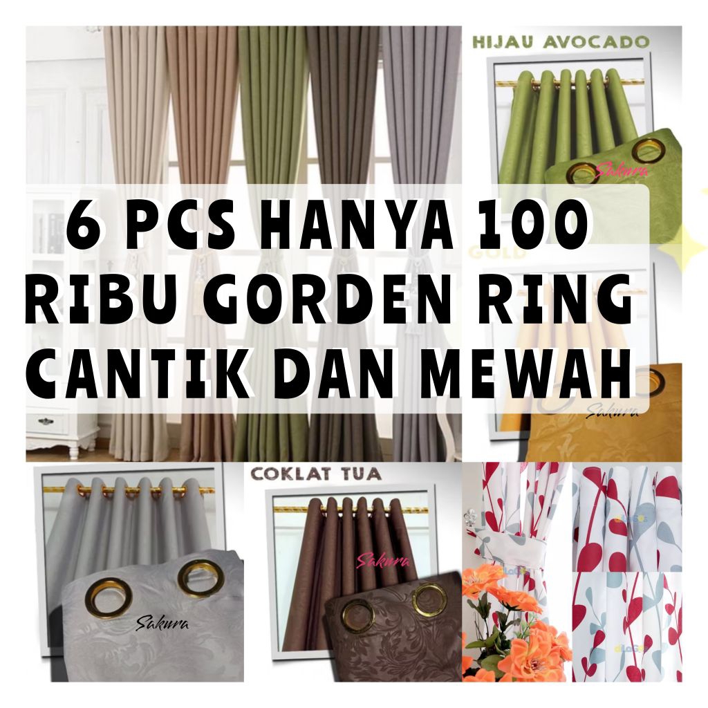 DAPAT 6 PCS GORDEN UNTUK PINTU DAN JENDELA SMOKRING TINGGI 220 untuk pintu dan jendela minimalis