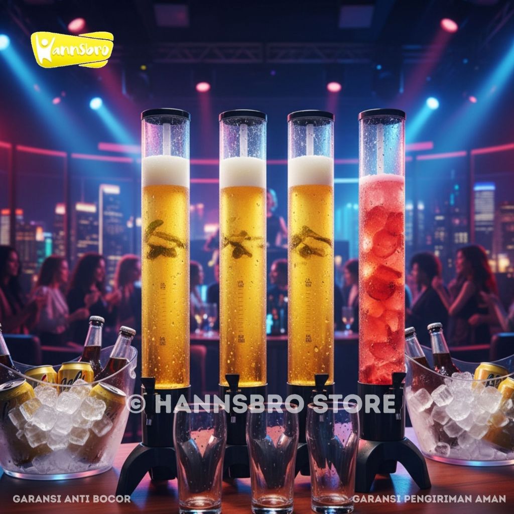 Jual BERGARANSI - 3L Botol Tower Ice Cube Beer Tower Dispenser With LED ...