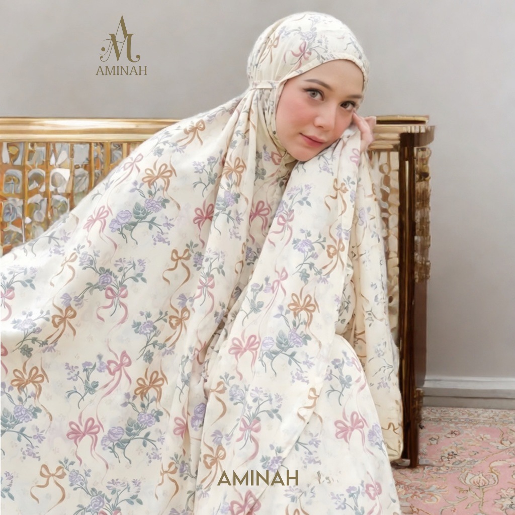 AMINAH - Mukena Dewasa 2in1 Motif Katun Microtex Premium
