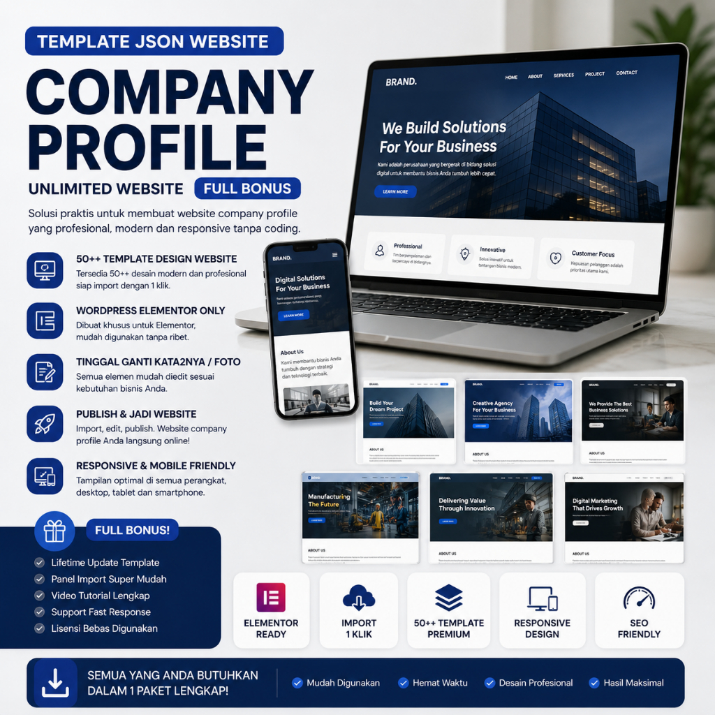 TEMPLATE JSON WEBSITE COMPANY PROFILE - UNLIMITED WEBSITE FULL BONUS
