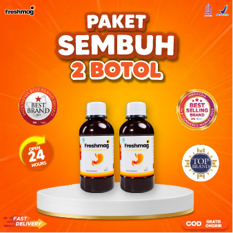 Paket Cegah Asam Lambung 2 Botol Madu Freshmag Atasi Maag & Asam Lambung