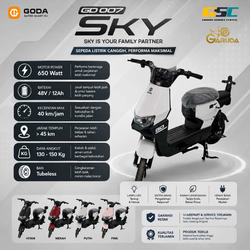 Sepeda Listrik Goda Sky-007 650W
