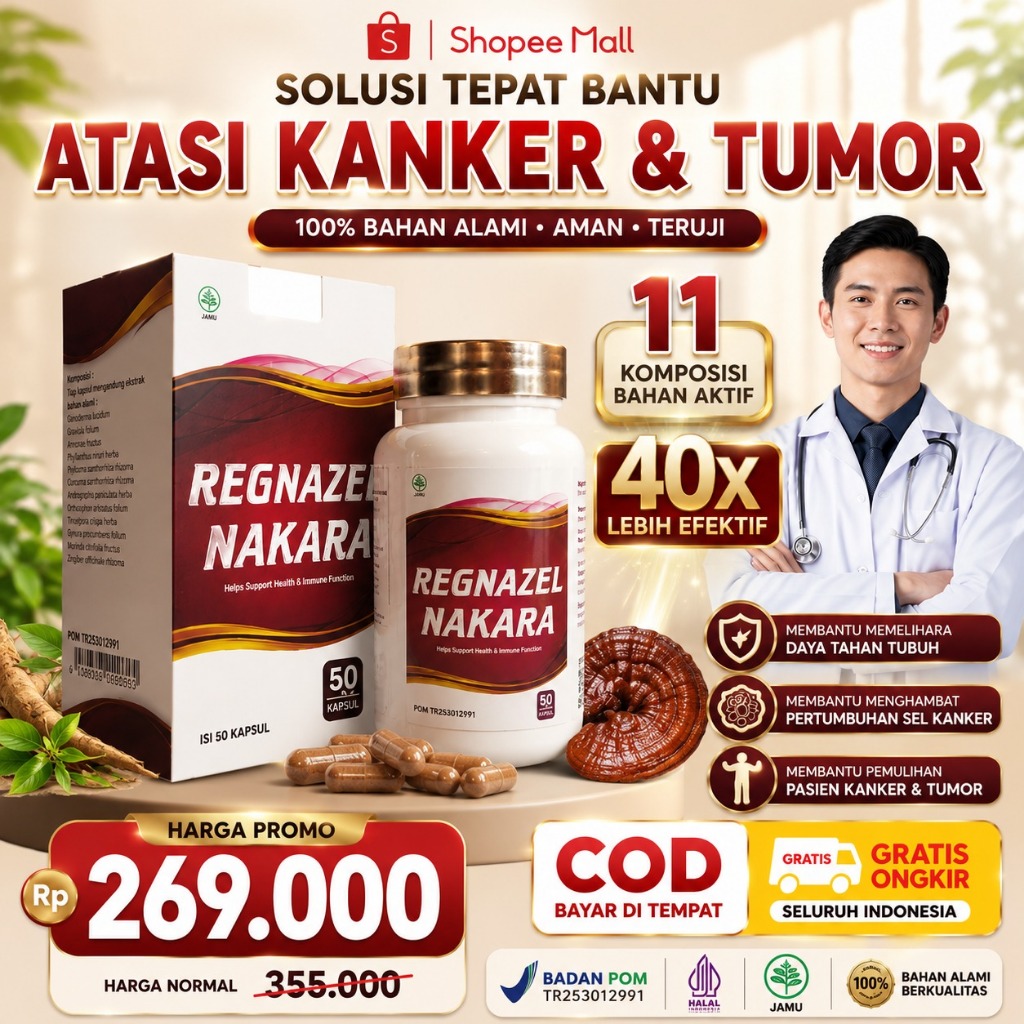 Regnazel Nakara - Obat Herbal Kanker - Obat Tumor - Kanker Servik - Kanker Payudara - Obat Benjolan