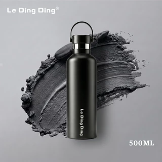 Le Ding Ding-Tumbler Stainless Steel Tumbler tahan panas dingin 24 jam Termos Tutup Bambu 500ml