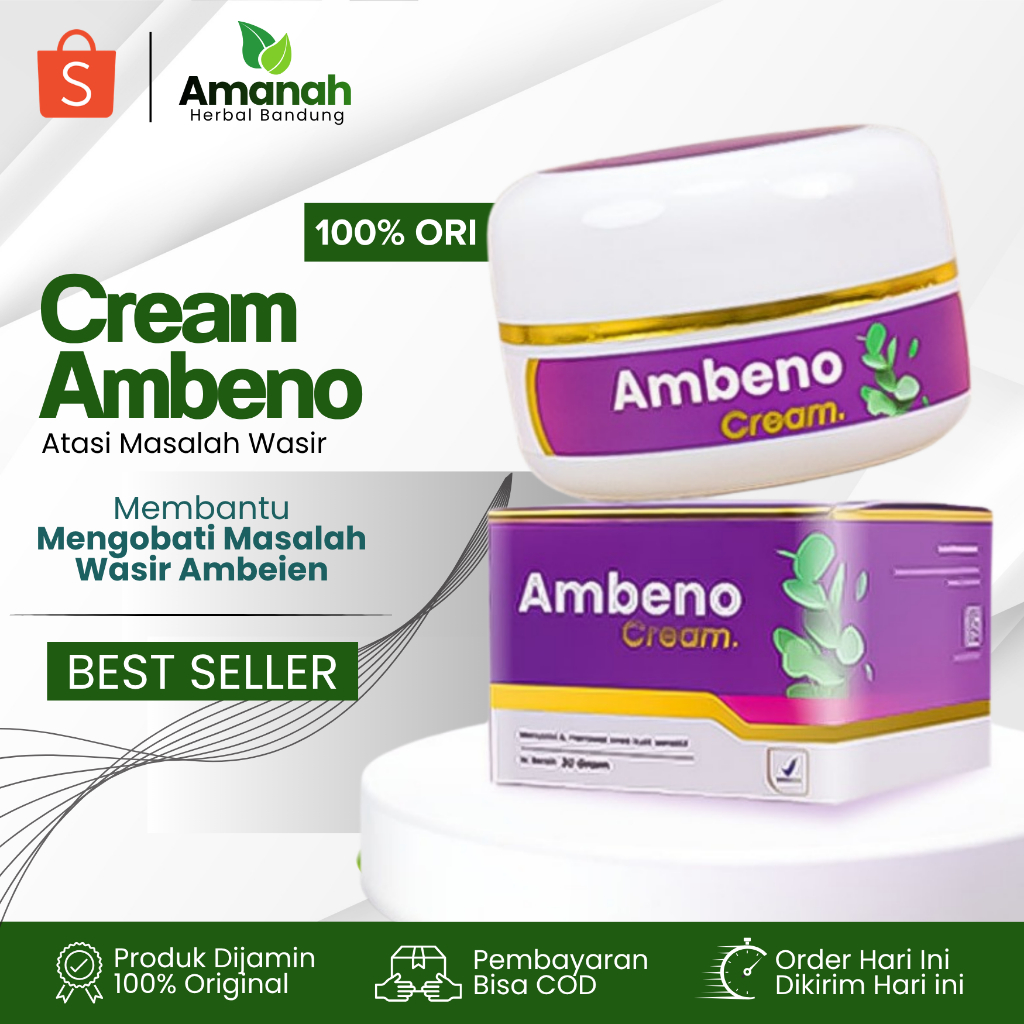 AMBENO Cream Asli Original Obat Herbal Atasi Wasir Dan Ambeien BAB Berdarah Terbukti Paling Ampuh