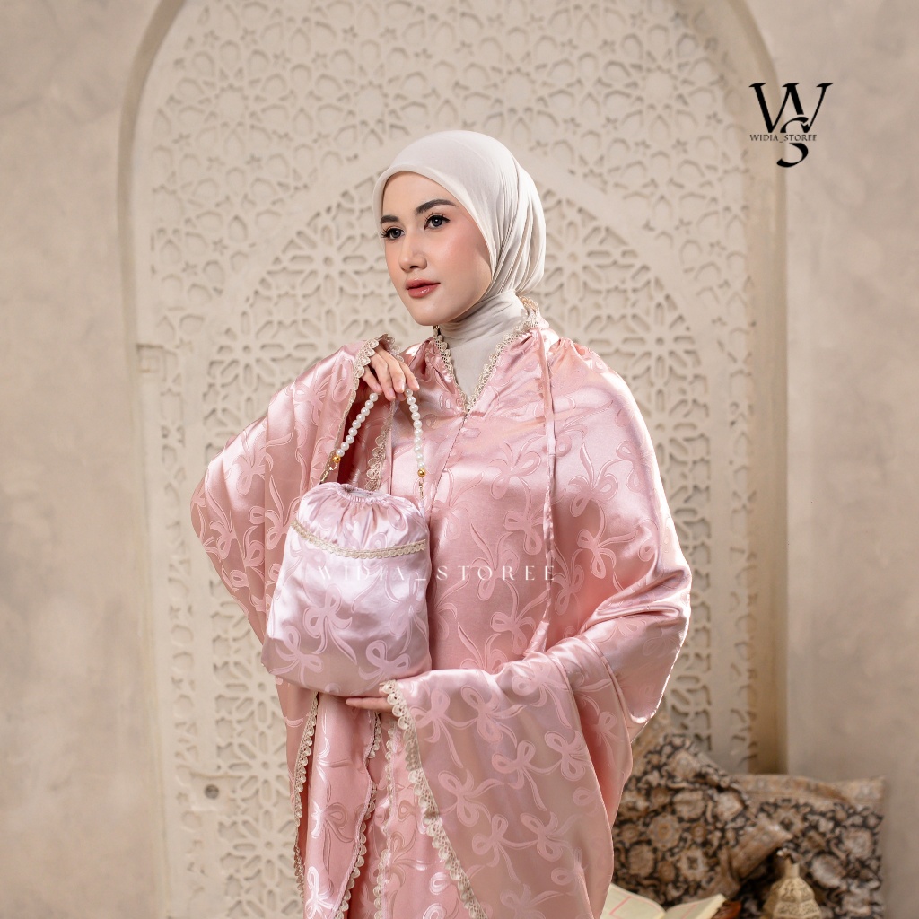 Mukena Dewasa Jaquard Silk Premium 2in1 Renda Mewah Clarissa Series