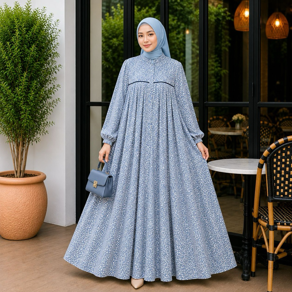 DANIA DRESS By ZIYA DAILY FASHION ~ Gamis Rayon Premium utk bunda tersayang