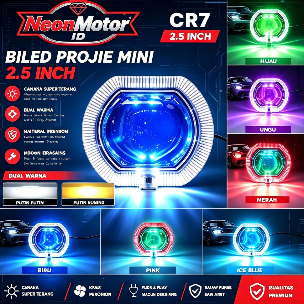 Biled 2.5 Inch Projie LED Fokus Presisi