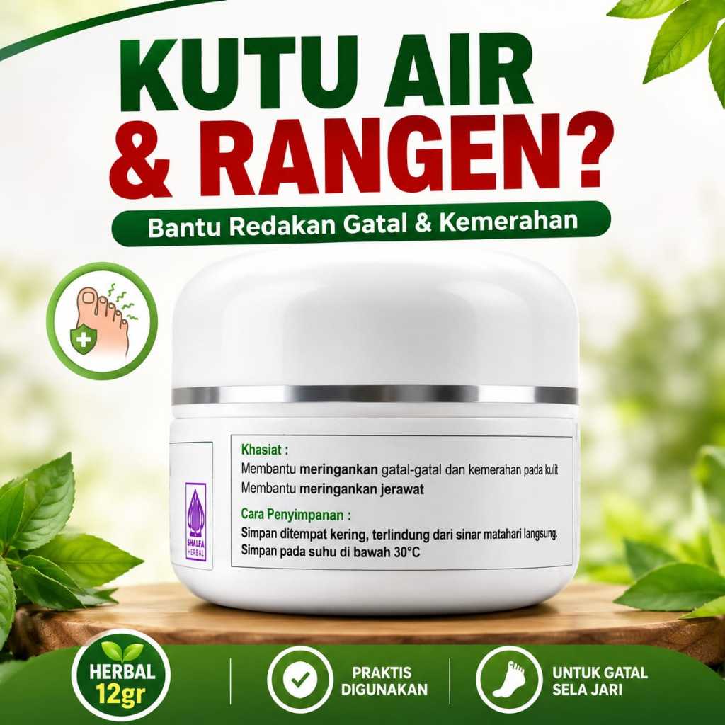 Jual Salep Kutu Air & Rangen Herbal 12gr | Bantu Redakan Gatal Kaki ...