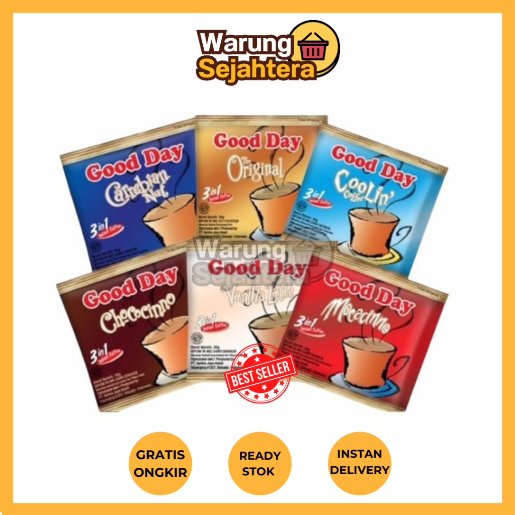 Jual Good Day Hot 3in1 20g x 10 All Varian Sachet Goodday ED 2027